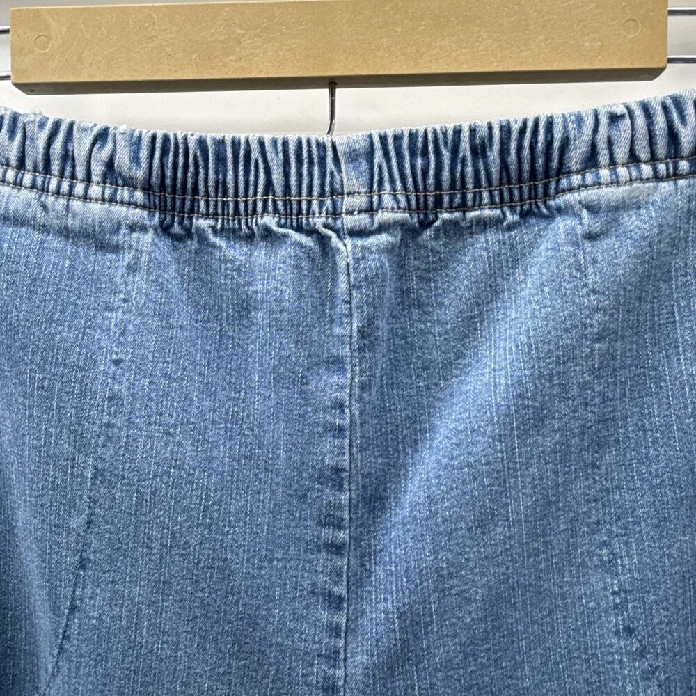 croft &barrow Jeans Women Pull On Elastic Waist Size 1X Short Pants Pockets - Picture 3 of 11